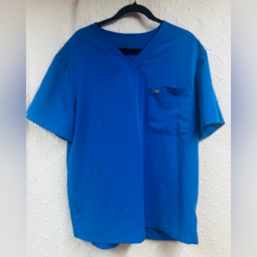 Figs XL Technical Collection Blue Scrub Top
